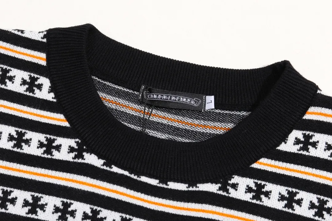 P300 Chrome Hearts Chrome Hearts all over printed wool sweater Color: Black Yellow Size: S M L XL XXL